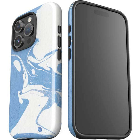 Marbleized Blue iPhone 16 Pro Impact Case